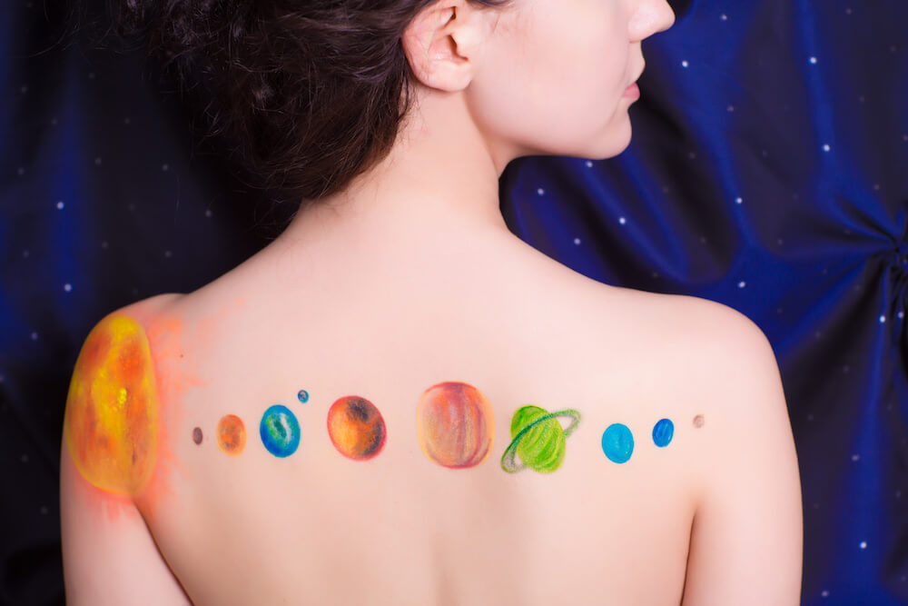 cuerpo humano y planetas