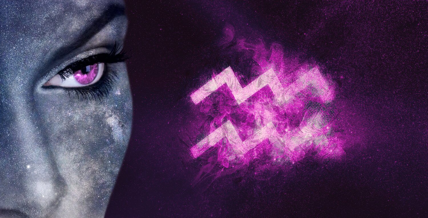Mujer acuario vertiendo agua es el símbolo que la representa en el zodiaco