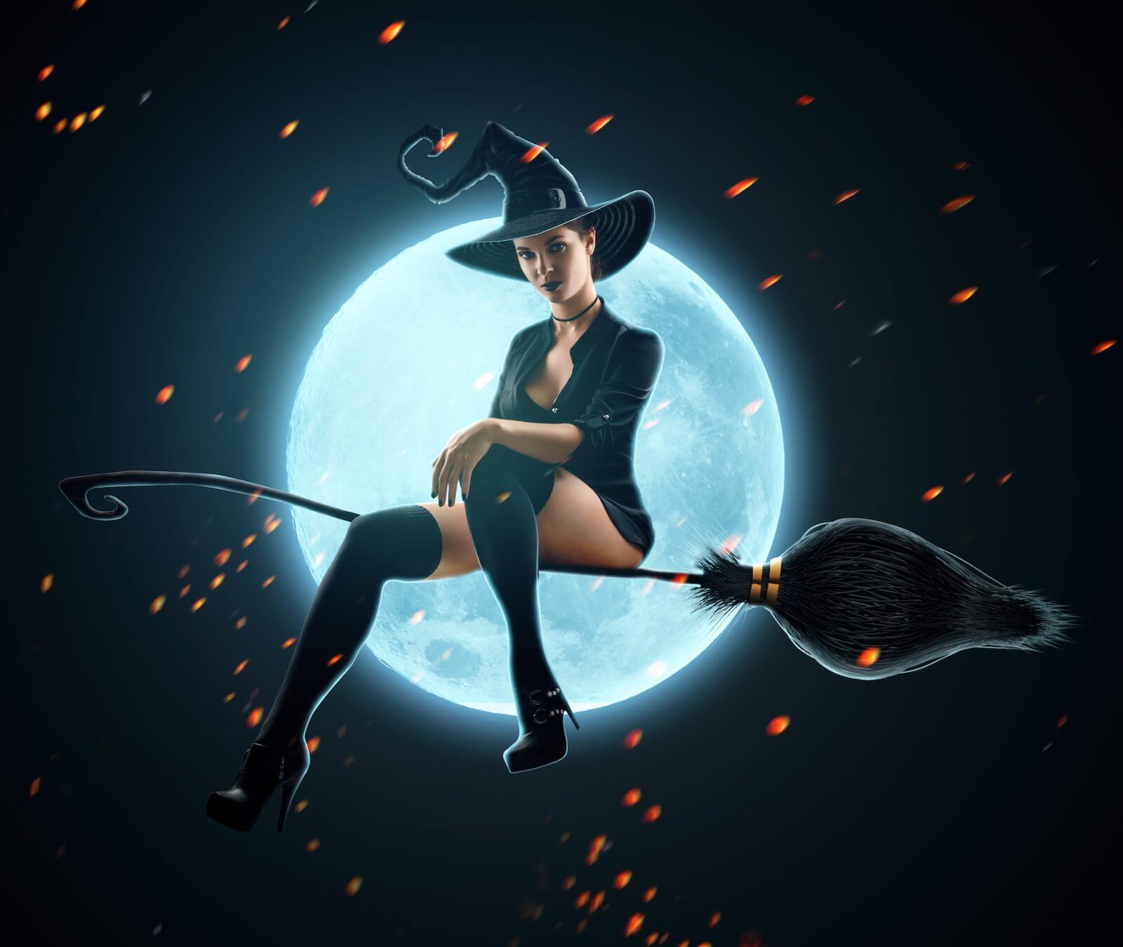 luna llena en halloween