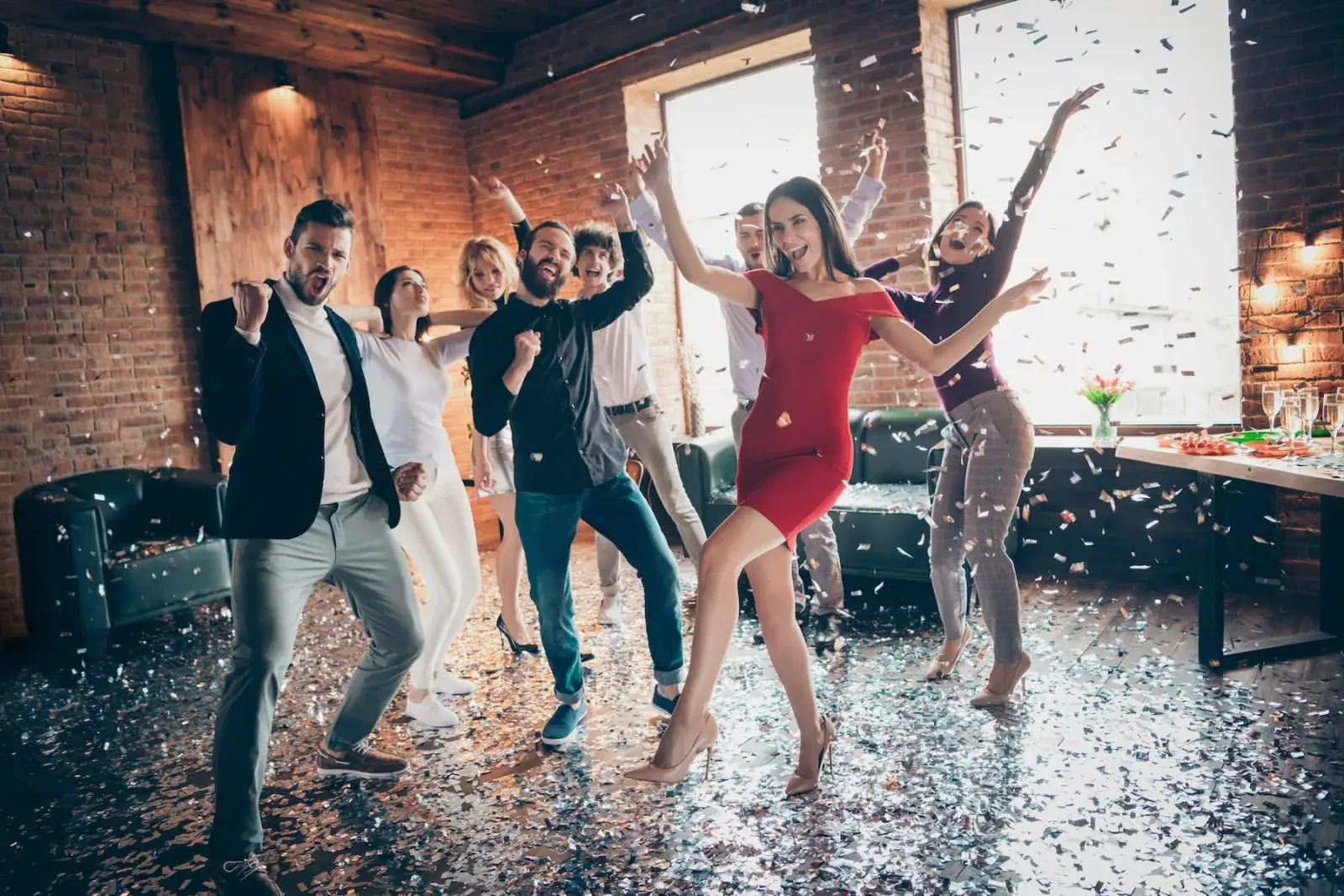 fiesta con amigos